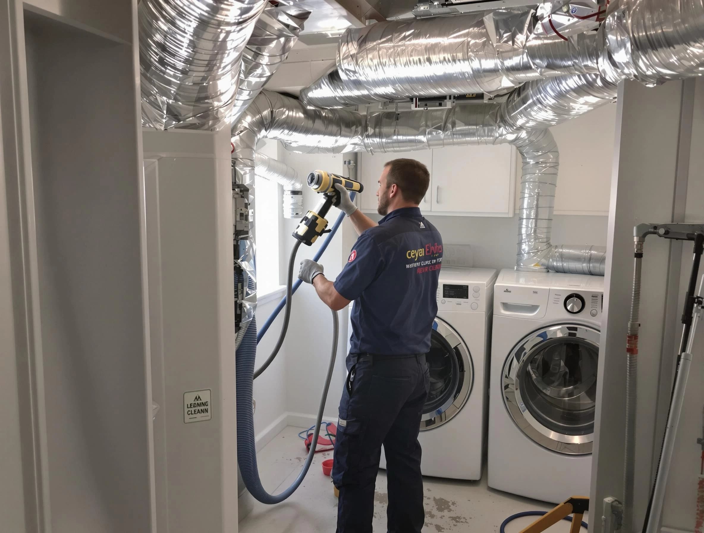 Lake Land'Or Dryer Vent Cleaning specialist using advanced equipment for thorough duct cleaning in Lake Land'Or