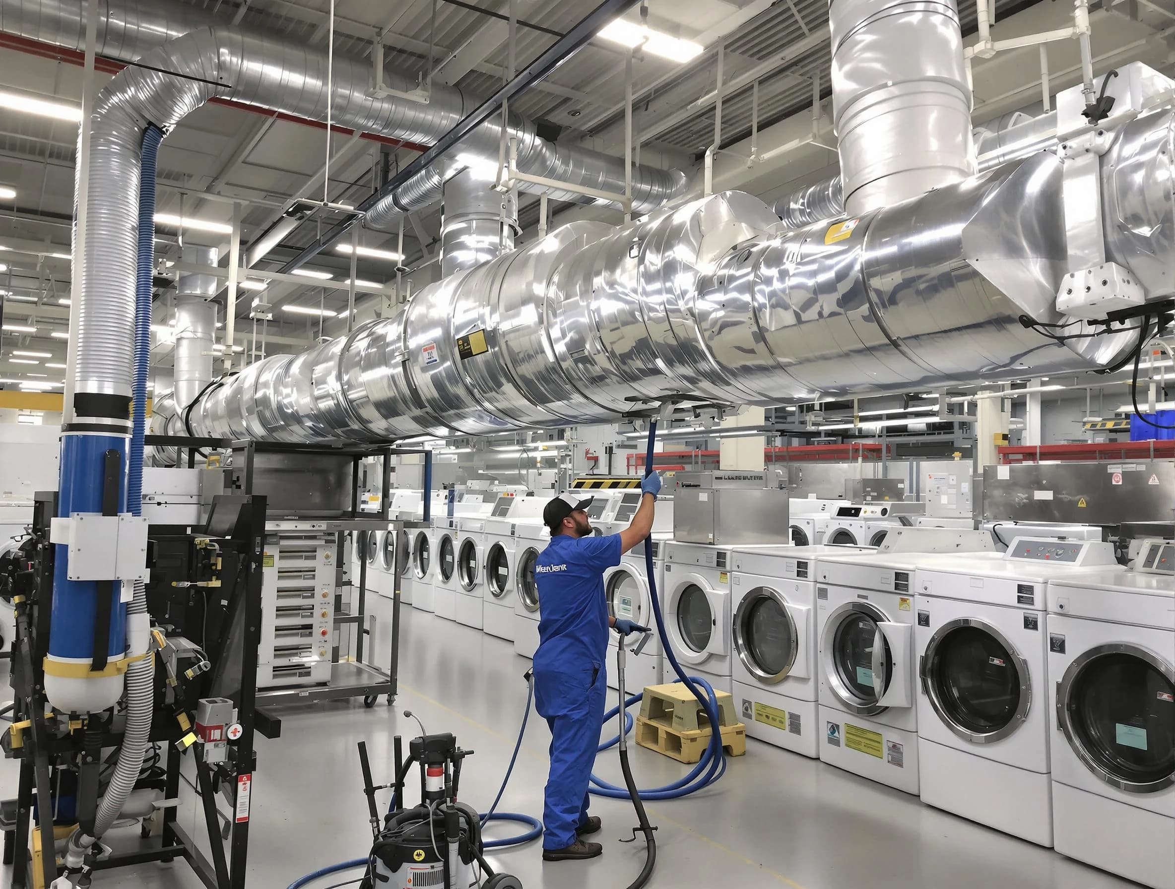 Lake Land'Or Dryer Vent Cleaning team performing heavy-duty industrial dryer vent cleaning in Lake Land'Or